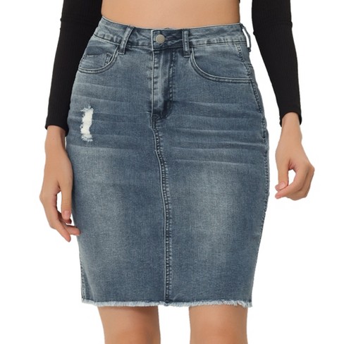 High waisted outlet jean skirt target