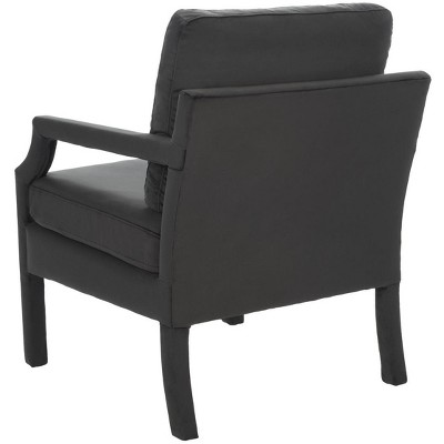 Mid-Century Black Velvet Accent Chair with Pine Wood Frame