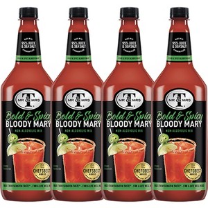 Mr & Mrs T Bold & Spicy Bloody Mary Mix, 1L Bottle, 4 Pack – Premium Cocktail Mixer for Spicy Bloody Marys, Ready to Use - 1 of 4