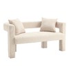 CAVINAS Modern Loveseat Sofa, Comfy Chenille Upholstered 2-Seater Sofa Couch for Living Room, Bedroom, Leisure Areas - 3 of 4