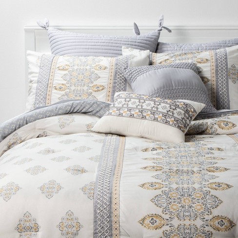 medallion comforter set neutral - thresholdtm