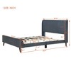 Queen/Full/Twin Size Upholstered Wood Platform Bed-ModernLuxe - 3 of 4