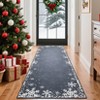 Washable Christmas Living Room Rugs, Home Decorative Snowflake Print Bedroom Rugs, Soft Non Slip Xmas Carpet for Kids Room - 3 of 4