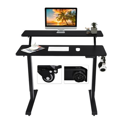 2 tier deals adjustable desk