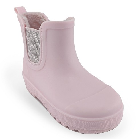 Bearpaw Toddler Chelsea Rain Boots With Faux fur Lining Light Pink Size 10t Target