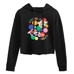 Women's - Disney - Doing Our Own Thing Cropped Graphic Hoodie - 1 of 3