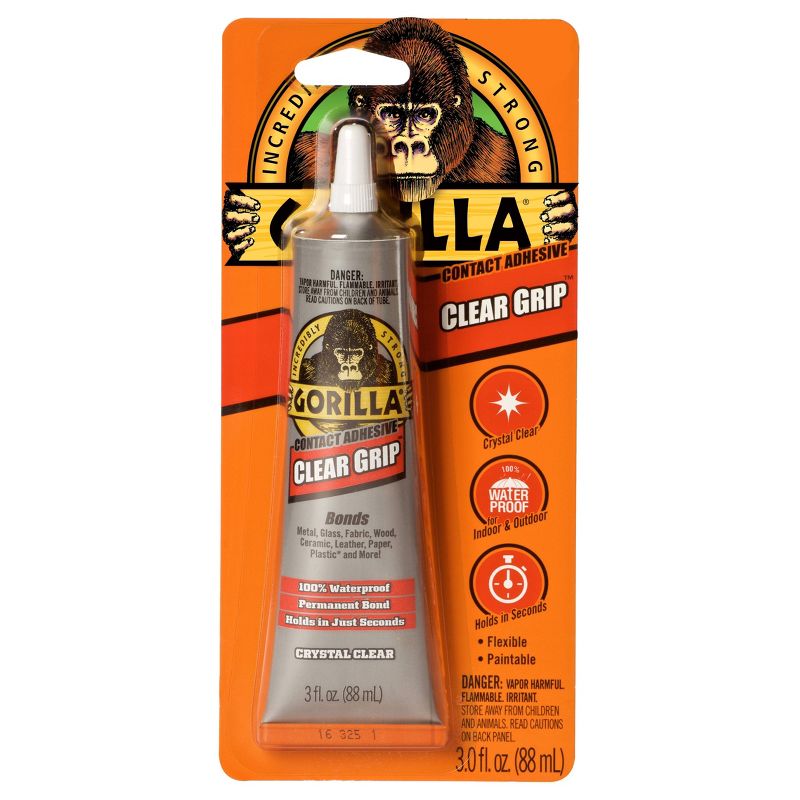 Gorilla 3 fl oz Tube Clear Grip Contact Adhesive, 1 of 5