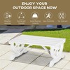 Resenkos Garden Bench, Patio Bench,2-Person Wooden Garden Bench, Outdoor Wagon Wheel Porch Bench, White - 3 of 4