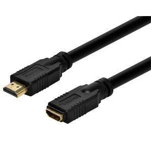 Monoprice Premium High Speed HDMI Cable - 3 Feet - Black | 24AWG,4K @ 24Hz, 10.2Gbps, CL2 Male to Female Extension - Commercial Series - 1 of 4