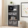 South Shore 56" 4 Shelf Decorative Bookshelf: Gray Oak, Adjustable Laminate Storage - 3 of 4