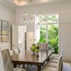 LLHZSY 35 2/5" Modern Pendant Chandelier Ceiling Light Fixture with 7-Light Various Combinations of Glass Shade, Gold - 3 of 4