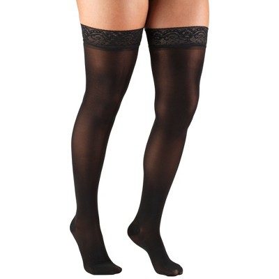 Truform Sheer Compression Stockings, 20-30 mmHg, Women's Thigh High Length, 30 Denier