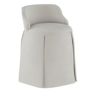 Vanity Chair Velvet Light Gray - Simply Shabby Chic