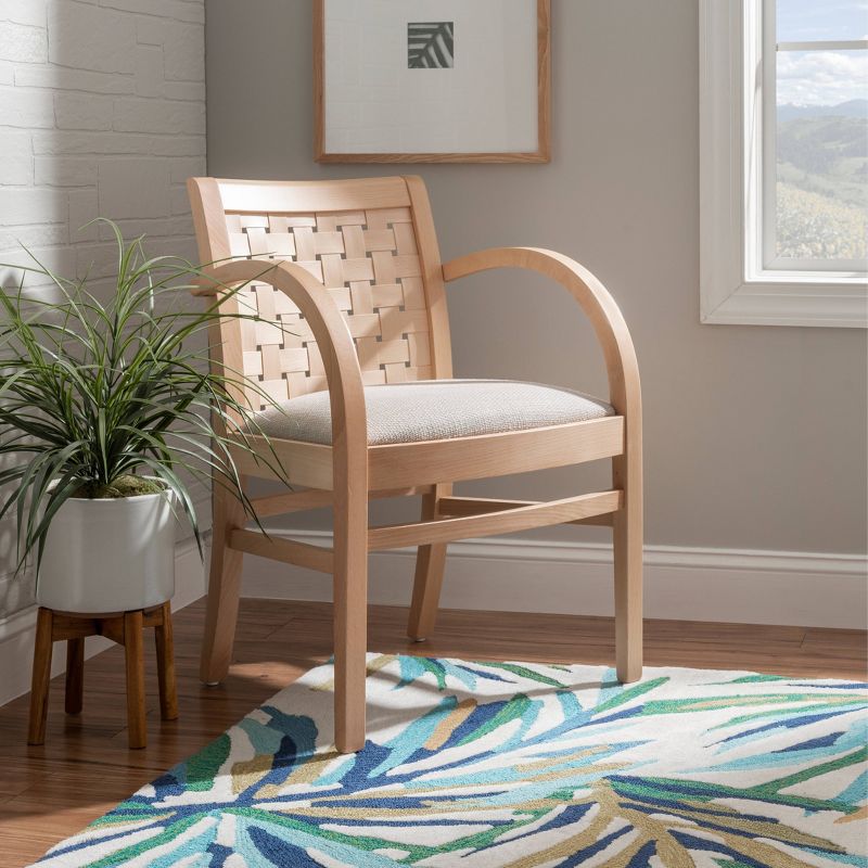 Sumpter Transitional Woven Armchair Natural - Linon, 3 of 10