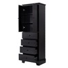 Ridstar 68.1 in. H Black Bathroom Storage Cabinet with 2 Doors and 4 Drawers - 4 of 4