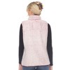 Women's Zip up High Pile Fleece Vest -White Mark - 3 of 4
