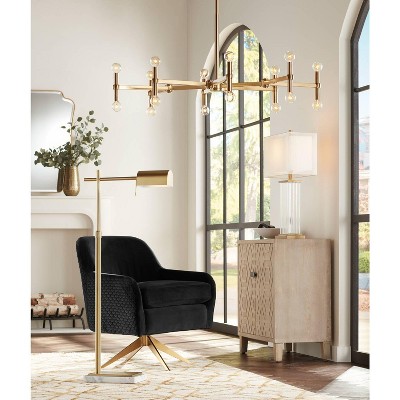 Rectangular Beveled Wood Mirror with Antique Gold Frame 44"x33"