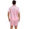 INSPIRE CHIC Men's Satin Sleepwear Short Sleeve Nightwear Shorts Summer Pajamas Set 2 Pieces - 3 of 4