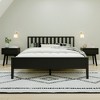 Max & Lily Scandinavian Solid Wood Queen Size Bed with Slatted Headboard - 2 of 4
