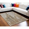 Ivory Gray and Brown Abstract Power Loom Area Rug - 2 of 4