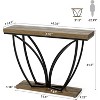 Tribesigns 41.3"Sofa Table, industrial Behind Couch Furniture, Narrow Long Console Table for Entryway, Living Room, Hallway, Office, Rustic Brown - 2 of 4