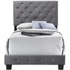 CAVINAS Twin Size Cozy Casual Platform Bed Frame with High Upholstered Headboard,No Box Spring Needed - 4 of 4