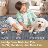 Faux Wool Modern Bohemian  Printed Area Rug Low Pile Non Slip Non Shedding Pet Friendly Machine Washable Carpet Perfect for Home Decoration - 4 of 4