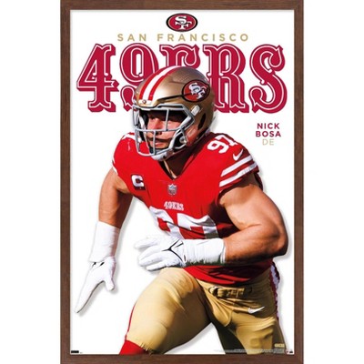 NFL San Francisco 49ers - Nick Bosa 19 Wall Poster, 14.725 x 22.375,  Framed 