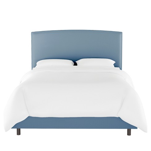 King Upholstered Bed Light Blue Velvet, Blue Velvet King Size Bed Frame