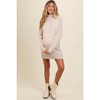 Pinkblush Beige Turtle Neck Maternity Mini Sweater Dress - 2 of 4