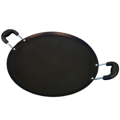 IMUSA USA Preseasoned Cast Iron Comal 9.5-Inch, Black