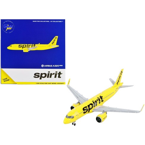 Airbus A320neo Commercial Aircraft "Spirit Airlines" Yellow 1/400 Diecast Model Airplane by GeminiJets - image 1 of 3