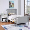 Infurnic Beds, Platform Bed with 6 Heavy Duty Legs Support and Headboard, No Box Spring Needed for Bedroom, Gray, 80"*50"*40" - 2 of 4
