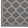 Modway Avena 9x12 Area Rug - Moroccan Quatrefoil Trellis Pattern Indoor/Outdoor Rug in Beige and Gray, Soft Polypropylene Weave - 3 of 4