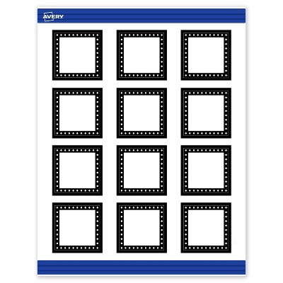 Avery Printable Square Cards, Black and White Polka Dots, 2" x 2", Matte White Square Cards, Laser/Inkjet, 120ct, Great for Business Cards