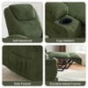 Power Lift Recliner Chair with Massage & Heat, Electric Recliner with Remote, 2 Cup Holders, Side Pockets and Stand Assist for Living Room, Bedroom - 3 of 4