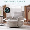 PAGED Modern Accent Chair Striped Upholstered Reading Chair Swivel Leisure Arm Chair with High Resilience Sponge Filling for Office - 4 of 4