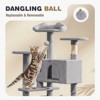 Lyngins 54In Modern Multi-Story Cat Tree,Wooden Cat Tower for Indoor Cats,Cat Condo with Balls & Top Perch & Large Apartment - 2 of 4
