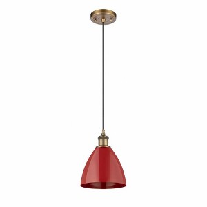 Plymouth Dome - 1 Light Cord Hung Mini Pendant In Industrial Style-11.25 Inches Tall and 7.5 Inches Wide - 1 of 1
