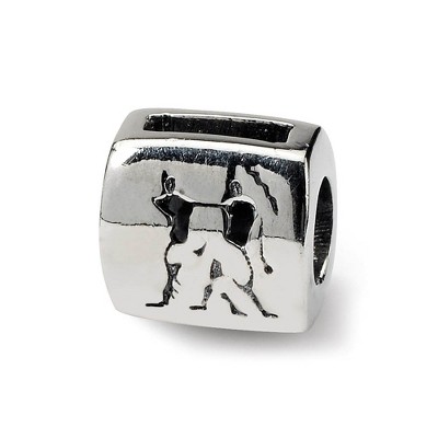 Black Bow Jewelry Sterling Silver Gemini the Twins Zodiac Bead Charm