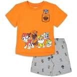 Paw Patrol Rocky Zuma Rubble T-Shirt and French Terry Shorts Outfit Set Little Kid to Big Kid 