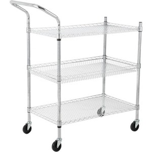 Kitchen Utility Cart, Metal Removable Storage Cart with Wheels and Handle, Commercial Grade Utility Cars, Kitchen, Workshop - 1 of 4