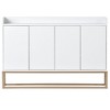 Okak Buffet Cabinet with Large Storage Rebound 4-door Sideboard Cabinet with Adjustable Shelves for Dining Room - 3 of 4