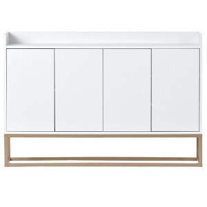 NicBex Elegant Buffet Cabinet with Large Storage Rebound 4-door Sideboard Cabinet with Adjustable Shelves for Dining Room - 1 of 4