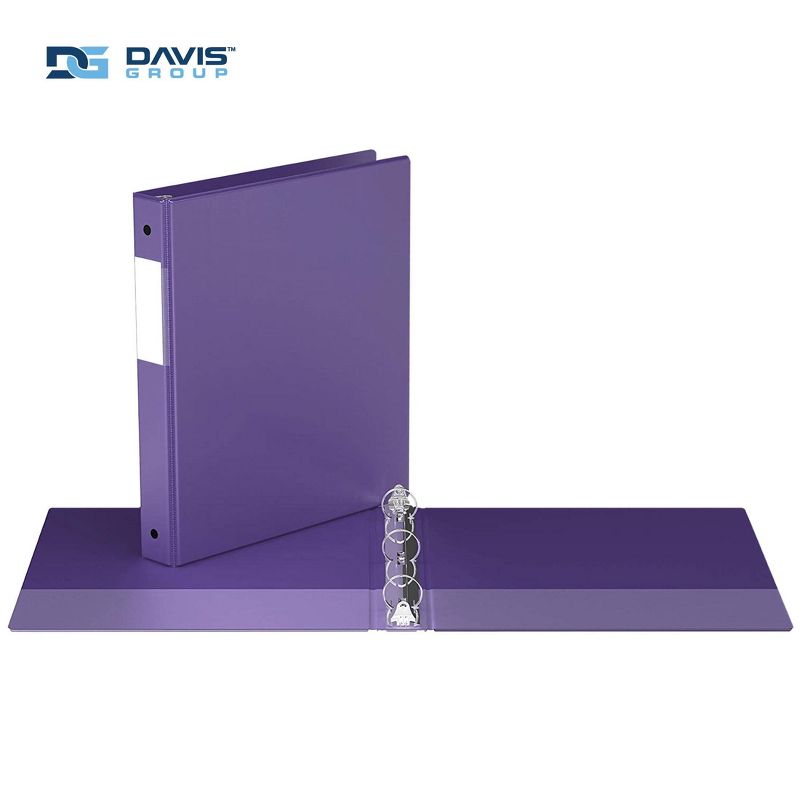 Davis Group 6pk 1&#34; Premium Economy Round Ring Binders Purple, 2 of 9