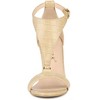 Allegra K Women's T Strap Open Toe Faux Animal Pattern Stiletto High Heel Sandals - 3 of 4