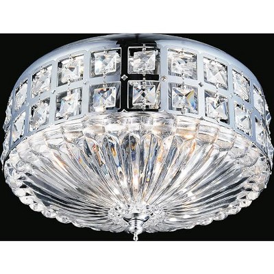 CWI Lighting Bloome 4 Light Bowl Flush Mount With Chrome Finish