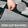 8x10 Area Rug Washable Distressed Trellis Rugs for Living Room Bedroom Modern Checkered Office Carpet Low Pile - 3 of 4