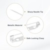 Unique Bargains Durable Multipurpose Iron Badge Brooch Pin Backs Safety Clasp 120 Pcs - 2 of 4