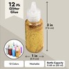 Bright Creations 12 Pack Glitter Glue, 20 mL Each, Metallic Colors – for DIY, School Projects, Arts and Crafts, Easy Squeeze Bottles - 3 of 4